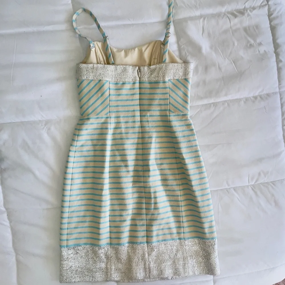 Lilly Pulitzer Remi Dress Blue Horizon Bayview Stripe w/ Straps Derby Party - Picture 5 of 6